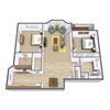 Bayview Apartments | Two Bedroom | Plan 21A Bayview Apartments | Two Bedroom | Plan 21A